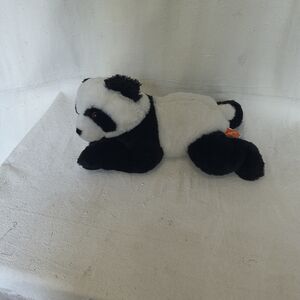 Wild Republic  Panda Bear Cuddly Plush Animal - Black and White 7" X 12" X 7"